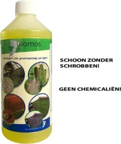 Biomos - Groene Aanslag Verwijderaar- Verwijdert Algen & Mossen - Universeel Reiniger -Schoonmaakproducten Winkel 1004x1200