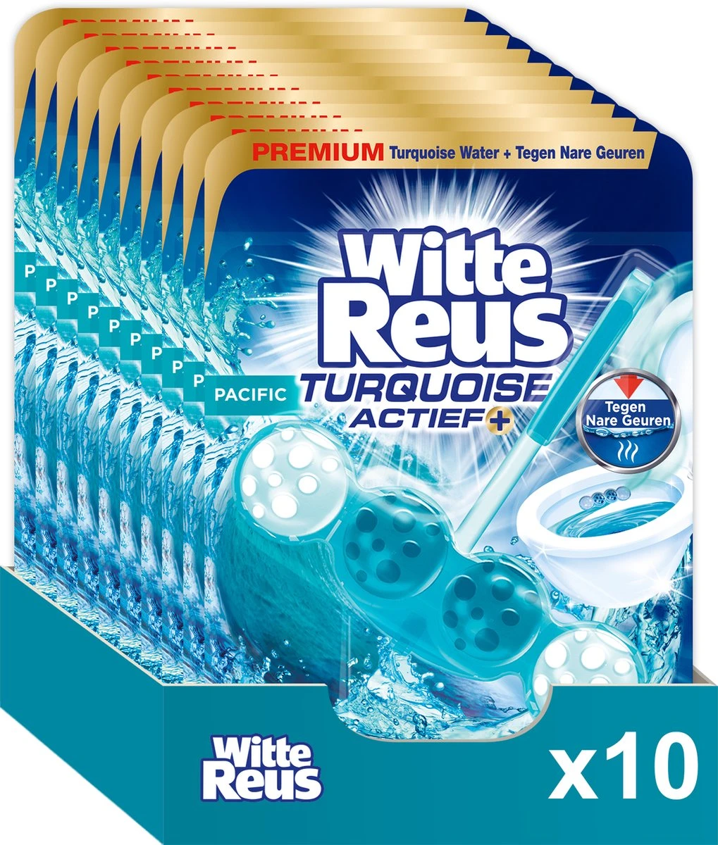 Witte Reus Turquoise Actief Toiletblok - Pacific - WC Blokjes Voordeelverpakking - 10 stuks Witte Reus Turquoise Actief Toiletblok - Pacific - WC Blokjes Voordeelverpakking - 10 Stuks -Schoonmaakproducten Winkel 1019x1200 4