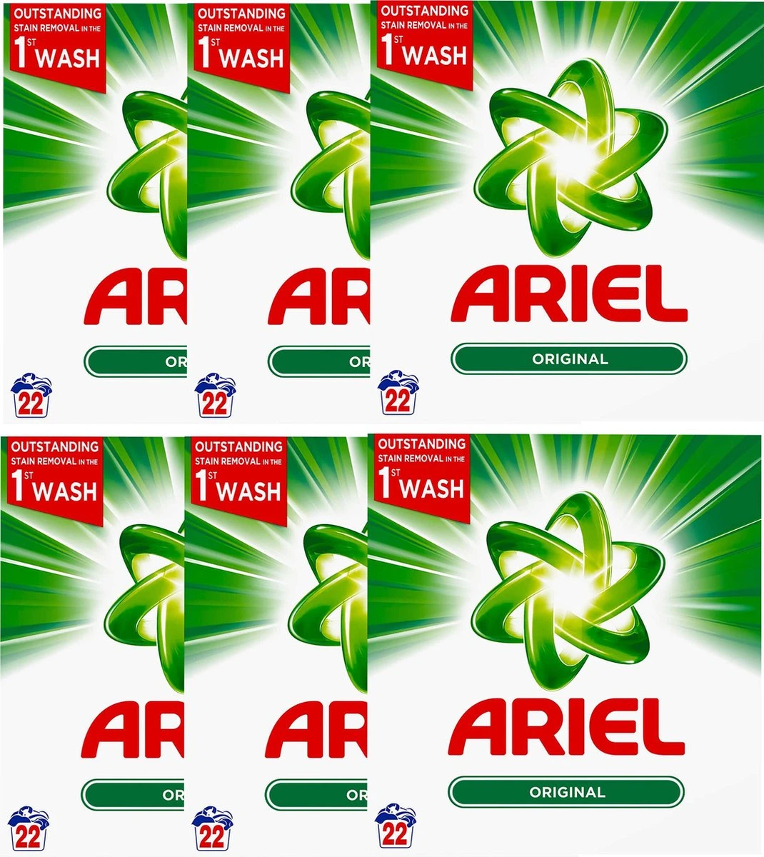 Ariel - Waspoeder - Original - 6 x 1,43kg (132 wasbeurten) Ariel - Waspoeder - Original - 6 X 1,43kg (132 Wasbeurten) -Schoonmaakproducten Winkel 1070x1200 1