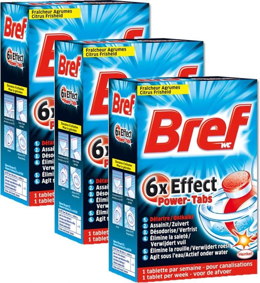 Bref Wc 6x Effect Power-Tabs - 3 x 8 tabs Bref Wc 6x Effect Power-Tabs - 3 X 8 Tabs -Schoonmaakproducten Winkel 1102x1200 1