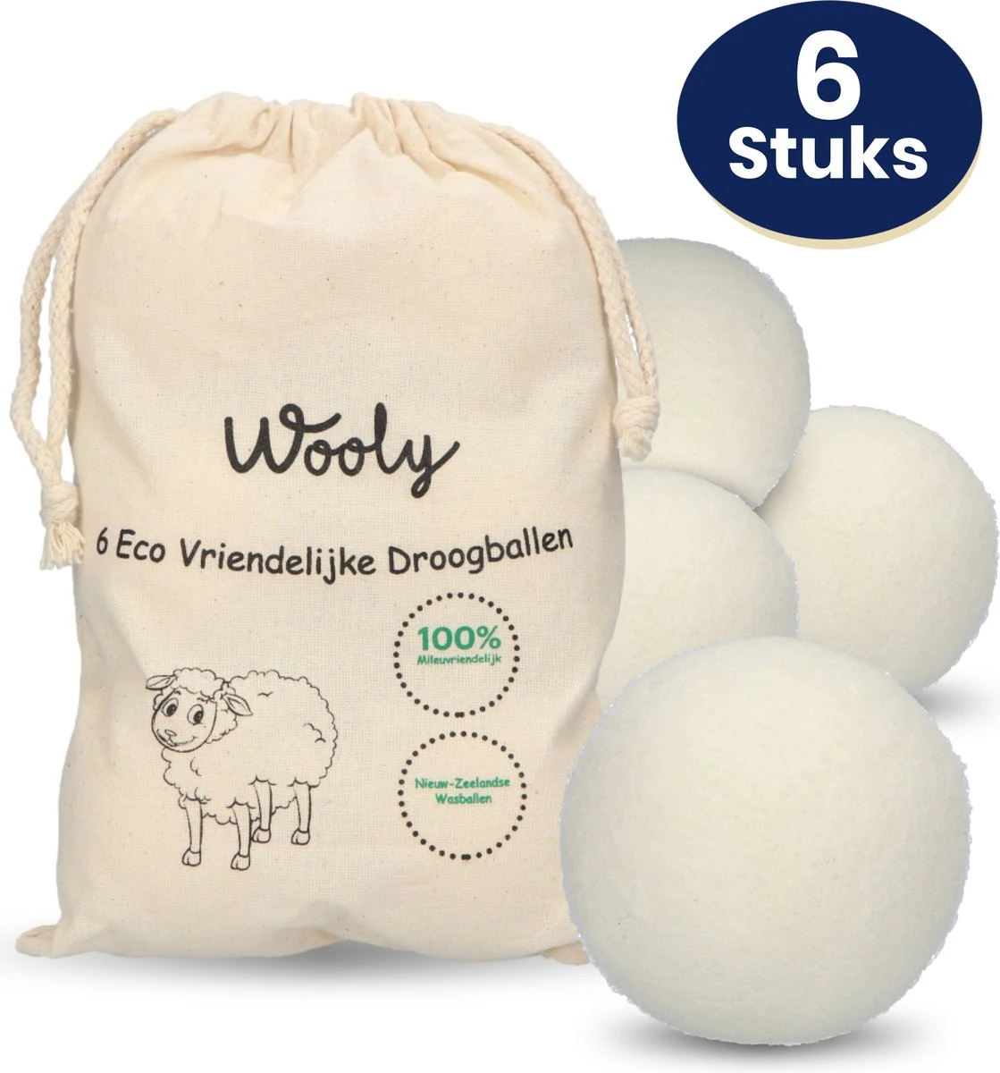Wooly Drogerballen - 6 Wasdroger Ballen - Duurzaam - Wol - Herbruikbare Wasballen - Wasbol - Wasverzachter Wooly Drogerballen - 6 Wasdroger Ballen - Duurzaam - Wol - Herbruikbare Wasballen - Wasbol - Wasverzachter -Schoonmaakproducten Winkel 1119x1200 2