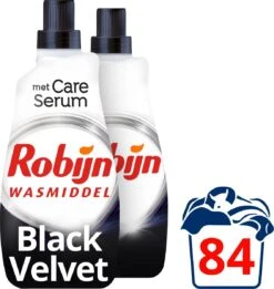Robijn Klein & Krachtig Black Velvet Vloeibaar Wasmiddel - 2 X 42 Wasbeurten - Voordeelverpakking -Schoonmaakproducten Winkel 1135x1200 2