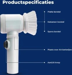 B-care Magic Brush - Elektrische Multifunctionele Schoonmaakborstel - 7 Opzetstukken - Wasborstel - Poetsmachine - Schrobborstel - Handborstel - Werkborstel - Schrobber - Boorborstel - Reinigingsborstel -Schoonmaakproducten Winkel 1140x1200 4