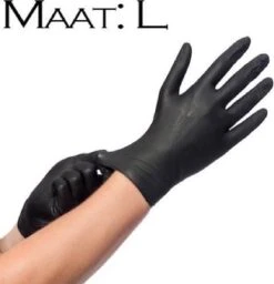 Merkloos Nitril Handschoenen ZWART L 100 Stuks -Schoonmaakproducten Winkel 1156x1200 7