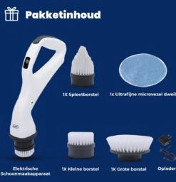 B-care Elektrische Schoonmaakborstel - 4 Opzetstukken - Wasborstel - Poetsmachine - Schrobborstel - Handborstel - Werkborstel - Schrobber - Boorborstel - Schoonmaakmiddelen - Reinigingsborstel -Schoonmaakproducten Winkel 1160x1200 3