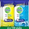 Dettol - 440 Schoonmaakdoekjes Power & Fresh - Citrus 220 Stuks - Oceaan 220 Stuks - Voordeelverpakking