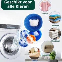 Merkloos Wasbol - Kat - Haarverwijderaar Voor Huisdieren - Haarverwijderaar - Wasbollen Voor Wasmachine - Wasbollen - 6 Stuks - Drogerballen. -Schoonmaakproducten Winkel 1195x1200 3