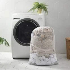 Wasnet Waszak - Groot - XL - 60 X 80 CM - Wit - Treksysteem - Trekbandsluiting - Polyester - Laundry Bag -Schoonmaakproducten Winkel 1197x1200 4