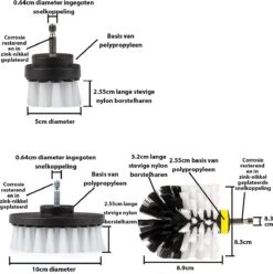 Kibani 9 Delige Borstelset Voor Boormachine - Wit, Rood, Geel - Voor Wielen, Tapijt, Bekleding, Beton En Steen | Schrobborstel – Boorborstel – Schuurborstel - Borstel Boormachine – Schoonmaakborstel – Reinigingsborstel – Tapijtreiniger - Borstelset 9 Kibani 9 Delige Borstelset Voor Boormachine - Wit, Rood, Geel - Voor Wielen, Tapijt, Bekleding, Beton En Steen | Schrobborstel – Boorborstel – Schuurborstel - Borstel Boormachine – Schoonmaakborstel – Reinigingsborstel – Tapijtreiniger - Borstelset -Schoonmaakproducten Winkel 1197x1200 8