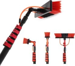 Merkloos Telescoopsteel Ramenwassen 4,6M - Met Borstel & Waterdoorvoer - Voor Ramen - Watertoevoer - Borstel -Schoonmaakproducten Winkel 1200x1051 3