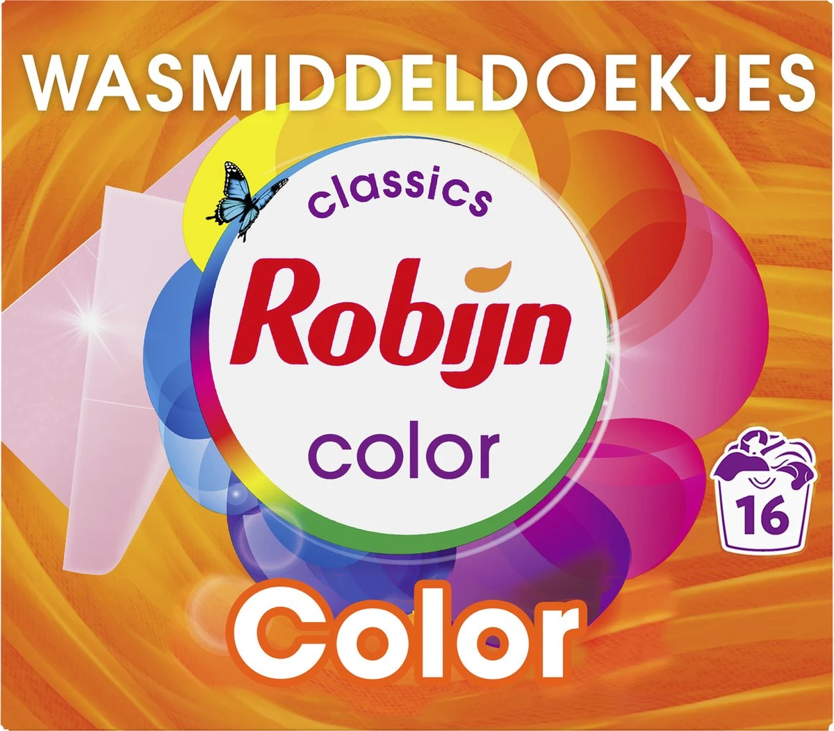 Robijn Classics Color Wasmiddeldoekjes 16 wasstrips Robijn Classics Color Wasmiddeldoekjes 16 Wasstrips -Schoonmaakproducten Winkel