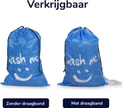 Wonair - Waszakken Voor Wasgoed - 60x90cm - Hemelsblauw - Met Trekkoord -Schoonmaakproducten Winkel 1200x1055 5