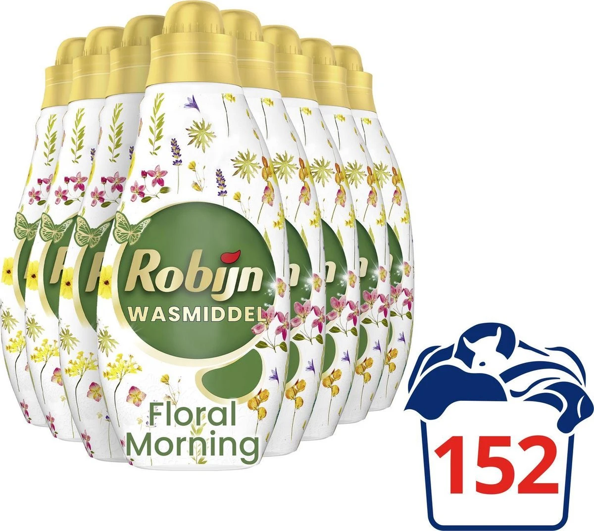 Robijn Klein & Krachtig Wit Floral Morning Vloeibaar Wasmiddel - 8 x 19 wasbeurten - Voordeelverpakking Robijn Klein & Krachtig Wit Floral Morning Vloeibaar Wasmiddel - 8 X 19 Wasbeurten - Voordeelverpakking -Schoonmaakproducten Winkel 1200x1073 1