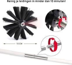 Kibani Schoorsteenborstel 9 Meter - Schoorsteenreiniger - Schoorsteenveger - Schoorsteenveegset - Schoorsteen Borstel - Veegkit - Borstelset Voor Boormachine - Boormachine -Schoonmaakproducten Winkel 1200x1085 1