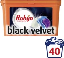 Robijn Black Velvet 3 In 1 Wascapsules - 40 Wasbeurten - Kwartaalbox -Schoonmaakproducten Winkel 1200x1098