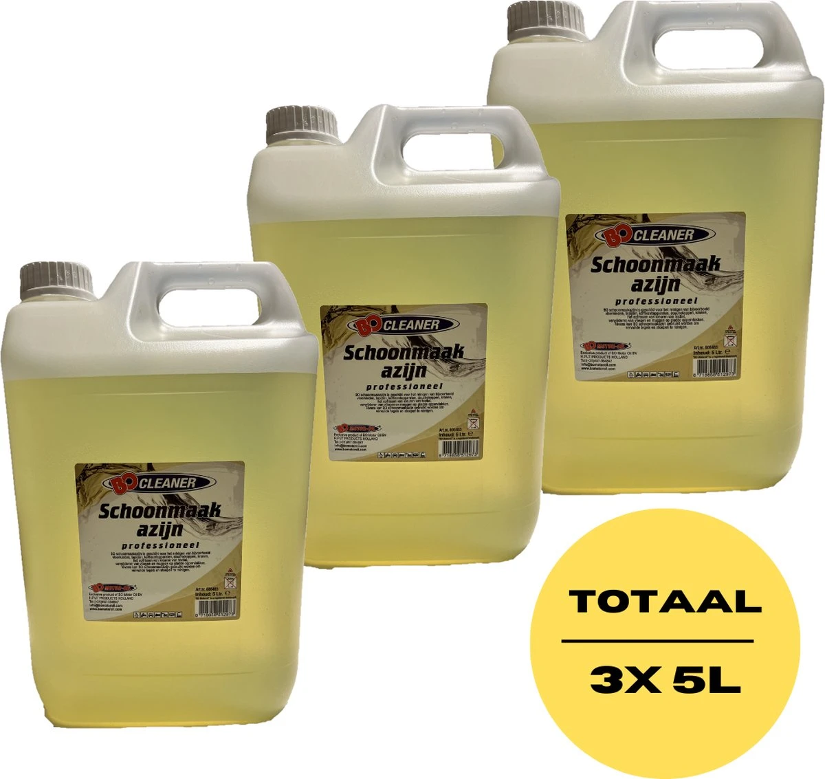BO cleaner - Schoonmaak Azijn - 3x 5 Liter - VOORDEEL VERPAKKING - Reiniger - Professioneel - BEST SELLER - Azijn - Tegels- Groene Aanslag - Schoonmaak - 15L BO Cleaner - Schoonmaak Azijn - 3x 5 Liter - VOORDEEL VERPAKKING - Reiniger - Professioneel - BEST SELLER - Azijn - Tegels- Groene Aanslag - Schoonmaak - 15L -Schoonmaakproducten Winkel