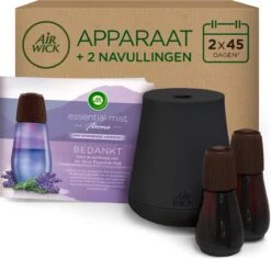 Air Wick Essential Mist Luchtverfrisser - Ontspannende Lavendel - 1 Zwart Apparaat + 2 Navullingen