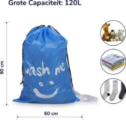 Wonair - Grote Waszak - 60x90cm - Hemelsblauw - Met Trekkoord En Draagband 6 Wonair - Grote Waszak - 60x90cm - Hemelsblauw - Met Trekkoord En Draagband -Schoonmaakproducten Winkel 1200x1147 8