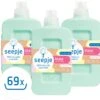 Seepje Wasmiddel - Magische Magnolia - Wasmiddel Kleur - Kwartaalpakket – 3 X 23 Wasbeurten - 3 X 1L