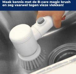 B-care Magic Brush - Elektrische Multifunctionele Schoonmaakborstel - 7 Opzetstukken - Wasborstel - Poetsmachine - Schrobborstel - Handborstel - Werkborstel - Schrobber - Boorborstel - Reinigingsborstel -Schoonmaakproducten Winkel 1200x1170 6