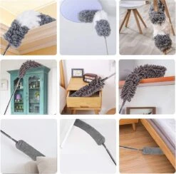 ForDig 7-Delige Plumeau Set - Duster Met Telescoopsteel Uitschuifbaar Tot 250 Cm - Inclusief Ragebol / Voegenborstel / Microvezel Doek / Chenille Borstel - Wasbaar - 360 Graden Draaibaar -Schoonmaakproducten Winkel 1200x1184 22