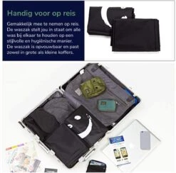 Wonair - Grote Waszak - Laundry Bag - Wash Me - 60x90cm - Zwart - Met Trekkoord -Schoonmaakproducten Winkel 1200x1187 3