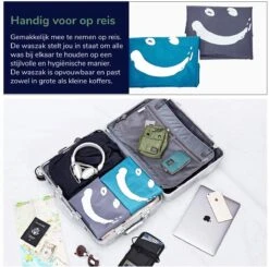 Wonair - Waszakken Voor Wasgoed - 60x90cm - Hemelsblauw - Met Trekkoord -Schoonmaakproducten Winkel 1200x1189 5