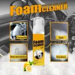 TLVX Bekleding Reiniger / Schuim Reiniger / Vlekken Reinigen / Interieur Reiniger / Foam Cleaner / 150ml / Auto Schoonmaak / Citroen Geur / Auto Interieur Reiniger / Vlekken Verwijderen Bankstel / Auto Stoel Schoonmaken / Effectief! -Schoonmaakproducten Winkel 1200x1191 1
