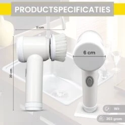 Lenga Elektrische Schoonmaakborstel - 5 In 1 Borstel - Oplaadbaar - Wasborstel - Schoonmaakmiddelen - Schrobborstels -Schoonmaakproducten Winkel 1200x1197 29