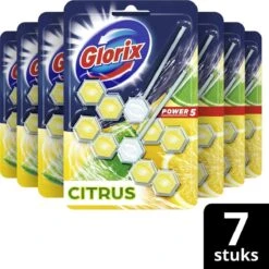 Glorix Power 5 Toiletblokken - Citroen - 7 X 2 Stuks - Voordeelverpakking -Schoonmaakproducten Winkel 1200x1198 10