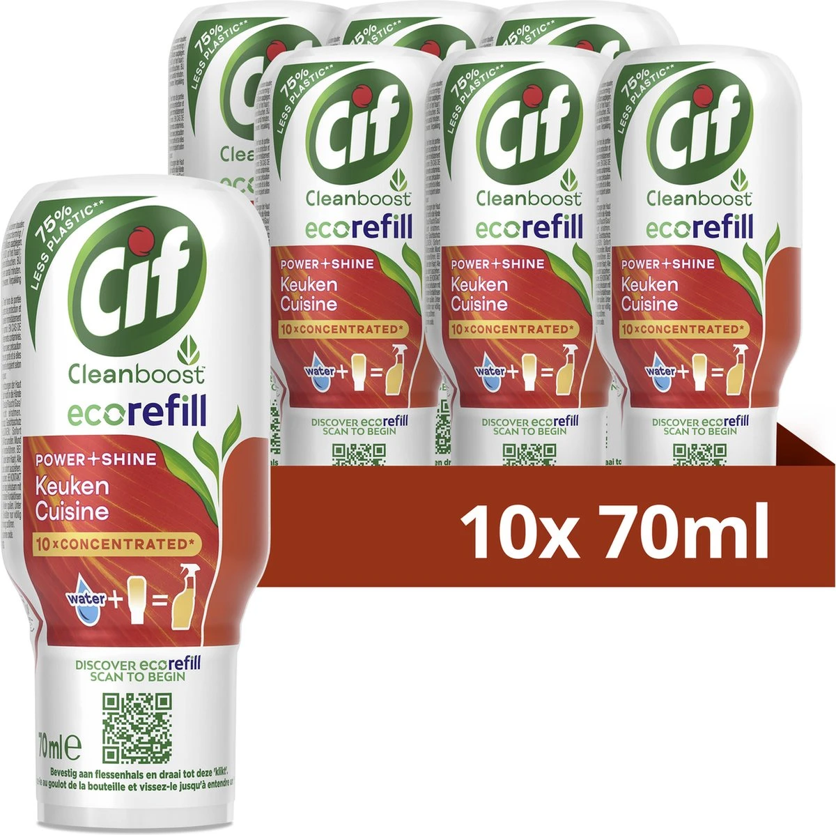 Cif CleanBoost Power & Shine Keuken Ecorefill Capsules - 10 x 70 ml - Voordeelverpakking Cif CleanBoost Power & Shine Keuken Ecorefill Capsules - 10 X 70 Ml - Voordeelverpakking -Schoonmaakproducten Winkel 1200x1198 3