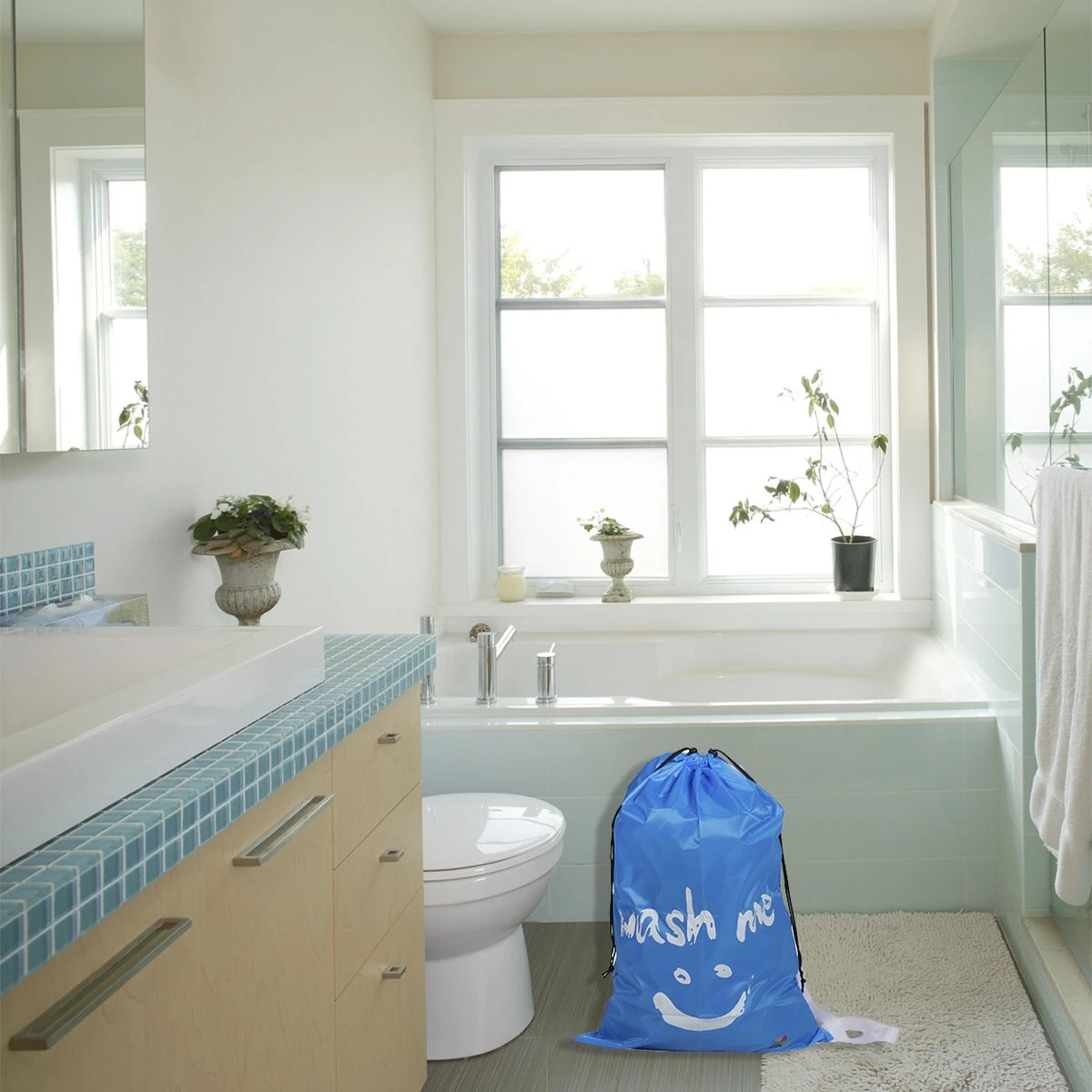 Wonair - Grote waszak - 60x90cm - Hemelsblauw - Met trekkoord en draagband Wonair - Grote Waszak - 60x90cm - Hemelsblauw - Met Trekkoord En Draagband -Schoonmaakproducten Winkel 1200x1200 1091