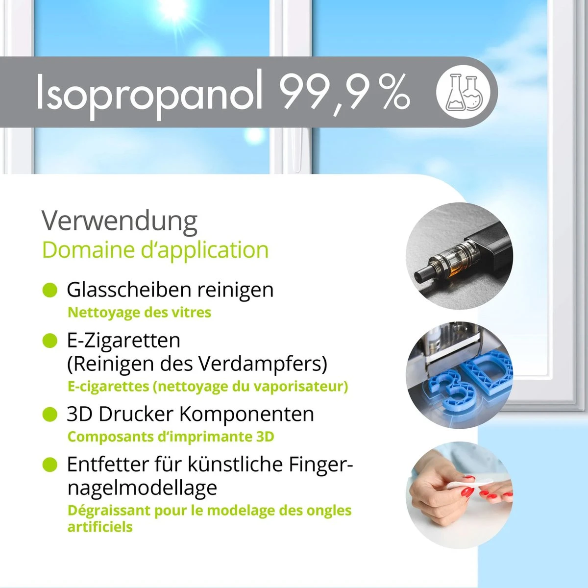Isopropyl Alcohol - Isopropanol - IPA - Isopropyl - 99,9% Zuiver - 1000ml - Inclusief Trechter Isopropyl Alcohol - Isopropanol - IPA - Isopropyl - 99,9% Zuiver - 1000ml - Inclusief Trechter -Schoonmaakproducten Winkel 1200x1200 19