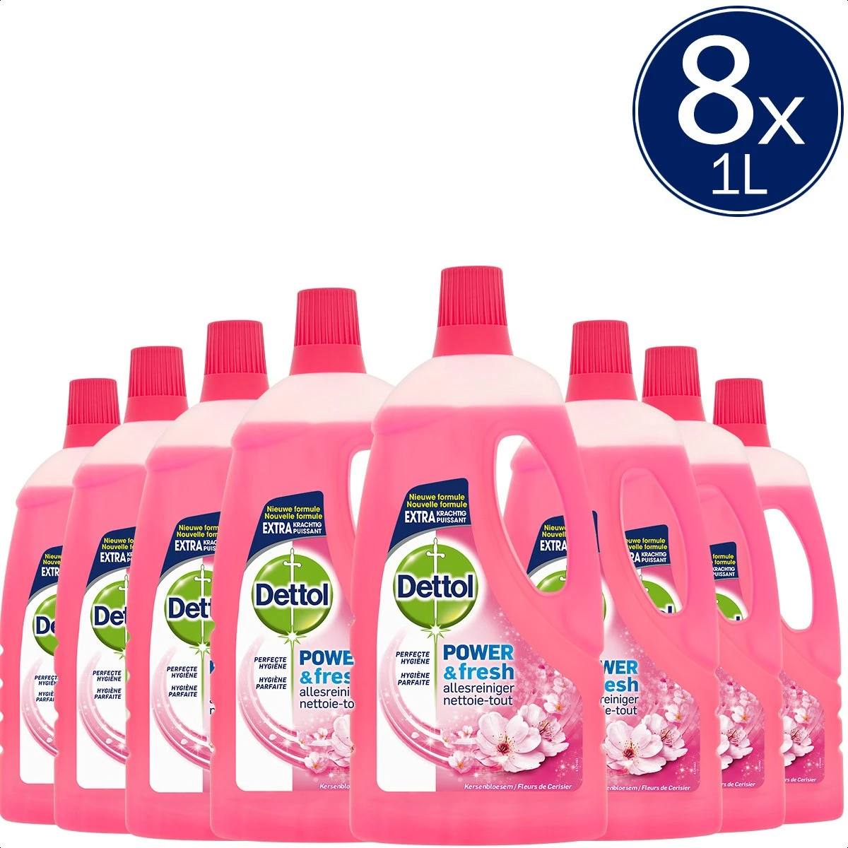 Dettol - Power & Fresh - Allesreiniger - Kersenbloesem - 8 x 1 Liter Dettol - Power & Fresh - Allesreiniger - Kersenbloesem - 8 X 1 Liter -Schoonmaakproducten Winkel 1200x1200 190