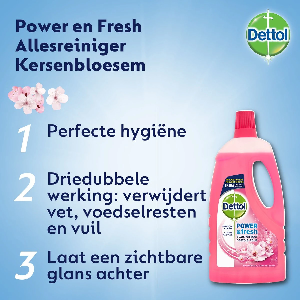 Dettol - Power & Fresh - Allesreiniger - Kersenbloesem - 8 x 1 Liter Dettol - Power & Fresh - Allesreiniger - Kersenbloesem - 8 X 1 Liter -Schoonmaakproducten Winkel 1200x1200 191