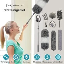 NovaBeau Plumeau Met Telescoopsteel – Microvezel Ragebol Uitschuifbaar - 9-delig Duster Set Met Voegenborstel – RVS Stoffer – Grijs Chenille Borstel – Wasbaar En Draaibaar -Schoonmaakproducten Winkel 1200x1200 2200