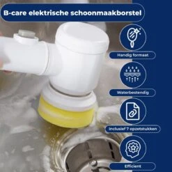 B-care Magic Brush - Elektrische Multifunctionele Schoonmaakborstel - 7 Opzetstukken - Wasborstel - Poetsmachine - Schrobborstel - Handborstel - Werkborstel - Schrobber - Boorborstel - Reinigingsborstel -Schoonmaakproducten Winkel 1200x1200 2349