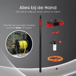 Merkloos Telescoopsteel Ramenwassen 4,6M - Met Borstel & Waterdoorvoer - Voor Ramen - Watertoevoer - Borstel -Schoonmaakproducten Winkel 1200x1200 2378
