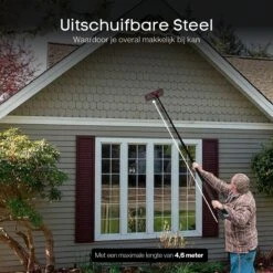 Merkloos Telescoopsteel Ramenwassen 4,6M - Met Borstel & Waterdoorvoer - Voor Ramen - Watertoevoer - Borstel -Schoonmaakproducten Winkel 1200x1200 2380