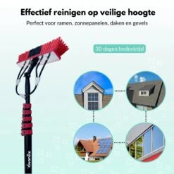 Cleanlix Telescoopsteel Met Borstel - Met Waterdoorvoer - Telescopische Wasborstel - Ramenwassen - Uitschuifbaar Tot 9 Meter -Schoonmaakproducten Winkel 1200x1200 2414