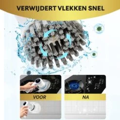 MostEssential Premium Elektrische Schoonmaakborstel 2023 Model – Elektrische Schrobber - Schrobborstel - Poetsmachine – Voor Badkamer Of Keuken - Inclusief 4 Borstelkoppen -Schoonmaakproducten Winkel 1200x1200 2427