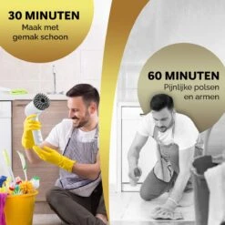 MostEssential Premium Elektrische Schoonmaakborstel 2023 Model – Elektrische Schrobber - Schrobborstel - Poetsmachine – Voor Badkamer Of Keuken - Inclusief 4 Borstelkoppen -Schoonmaakproducten Winkel 1200x1200 2429