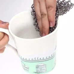 LOUZIR RVS Gietijzer Cleaner Voor Pannen - Metalen Borstel- Scrubmat- Zilver -Schoonmaakproducten Winkel 1200x1200 2822