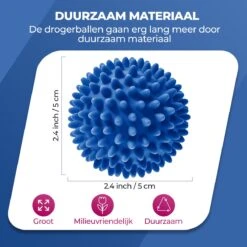 Roegaarden Drogerballen - Wasbollen - 6 Stuks - Siliconen - Sneller Droog - Anti-kreuk -Schoonmaakproducten Winkel 1200x1200 630
