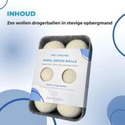 ANATURES Wollen XL Drogerballen 6 Stuks In Opbergmand – Herbruikbare Droogballen Wasdroger – Nieuw Zeelands RWS Schaapswol - Wasdrogerballen Duurzaam – Natuurlijke Wasverzachter 3 ANATURES Wollen XL Drogerballen 6 Stuks In Opbergmand – Herbruikbare Droogballen Wasdroger – Nieuw Zeelands RWS Schaapswol - Wasdrogerballen Duurzaam – Natuurlijke Wasverzachter -Schoonmaakproducten Winkel 1200x1200 748