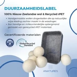 ANATURES Wollen XL Drogerballen 6 Stuks In Opbergmand – Herbruikbare Droogballen Wasdroger – Nieuw Zeelands RWS Schaapswol - Wasdrogerballen Duurzaam – Natuurlijke Wasverzachter 12 ANATURES Wollen XL Drogerballen 6 Stuks In Opbergmand – Herbruikbare Droogballen Wasdroger – Nieuw Zeelands RWS Schaapswol - Wasdrogerballen Duurzaam – Natuurlijke Wasverzachter -Schoonmaakproducten Winkel 1200x1200 757