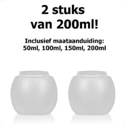 Dayshake Doseerbol Met Maataanduidingen (2 Stuks) - 200 Ml- Vloeibaar Wasmiddel Doseren - Wasbol - Herbruikbaar - Plastic - Voor Wasmachine - Alternatief Voor Doseerdop -Schoonmaakproducten Winkel 1200x1200 847