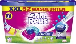 Color Reus Power Caps Wascapsules - Wasmiddel Capsules - Voordeelverpakking - 52 Wasbeurten -Schoonmaakproducten Winkel 1200x705 1