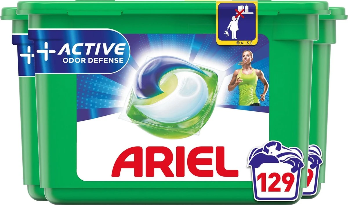 Ariel All in 1 Wasmiddel Pods + Actieve Geurbestrijding - 3x43 Wasbeurten - Voordeelverpakking Ariel All In 1 Wasmiddel Pods + Actieve Geurbestrijding - 3x43 Wasbeurten - Voordeelverpakking -Schoonmaakproducten Winkel 1200x707 8