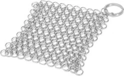 LOUZIR RVS Gietijzer Cleaner Voor Pannen - Metalen Borstel- Scrubmat- Zilver -Schoonmaakproducten Winkel 1200x740 3